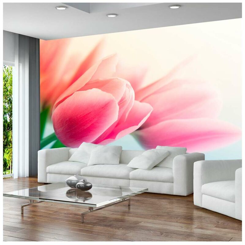 

Fotomural - Primavera y tulipanes Medidas 350X270