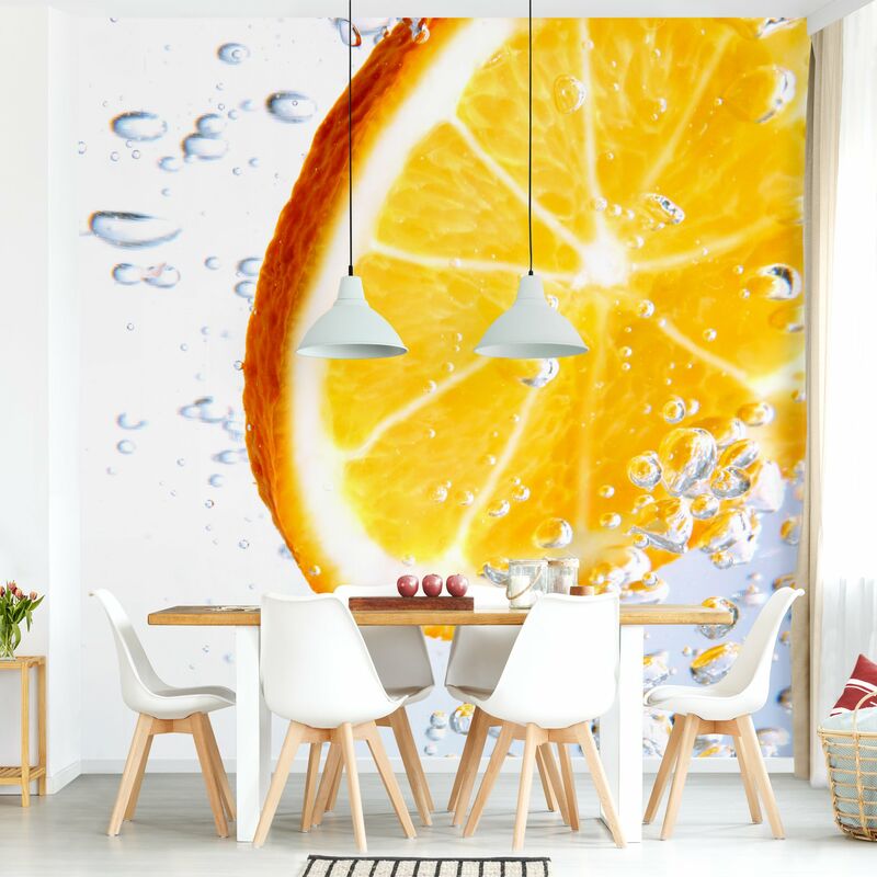 

Fotomural - Splash Orange - Mural cuadrado Dimensión LxA: 288cm x 288cm