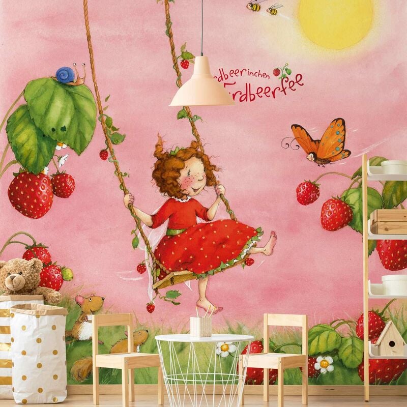 

Fotomural - Strawberry Rabbit Erdbeerfee - Tree Swing - Mural cuadrado Dimensión LxA: 288cm x 288cm