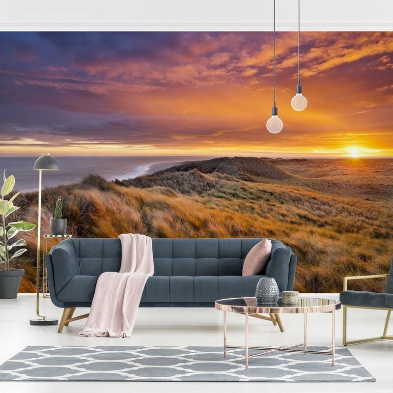 

Fotomural - Sunrise On The Beach On Sylt - Mural apaisado Dimensión LxA: 255cm x 384cm