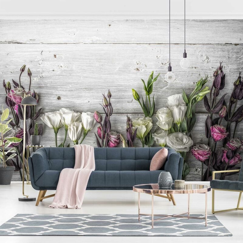 

Fotomural - Tulip Rose Shabby Wood Look - Mural apaisado Dimensión LxA: 190cm x 288cm