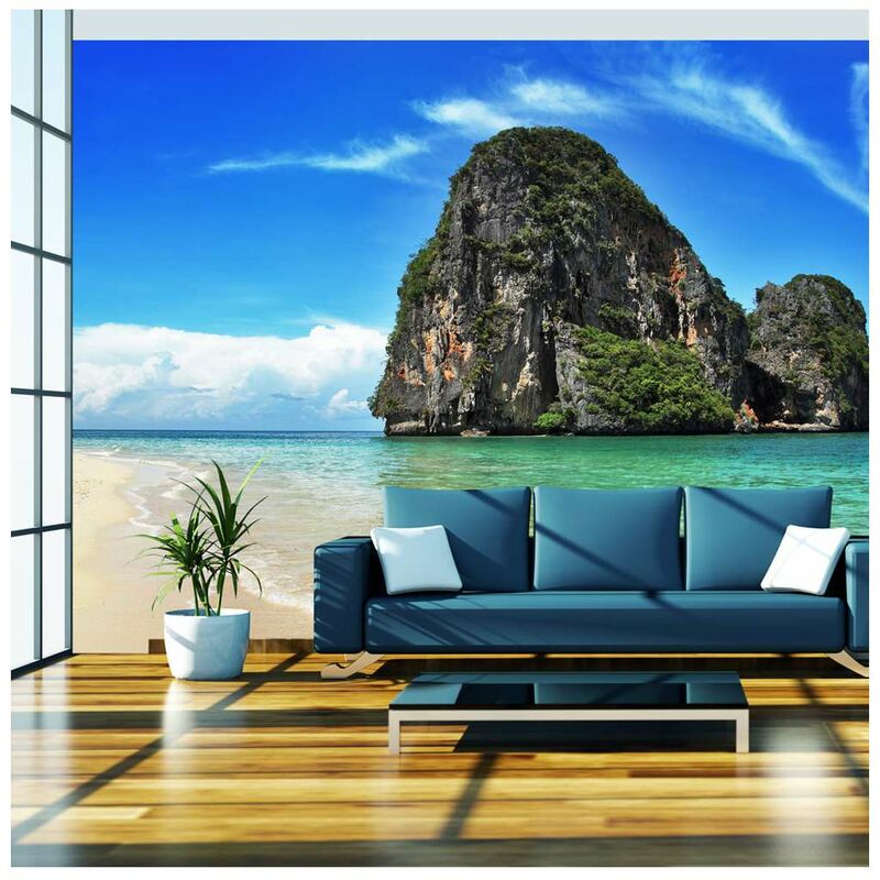 

Fotomural - Un paisaje exótico, playa Railay, Tailandia Medidas 200X154