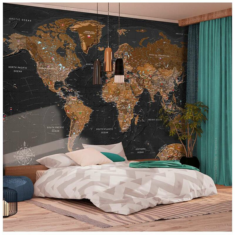 

Fotomural autoadhesivo - World: Stylish Map Medidas 98X70