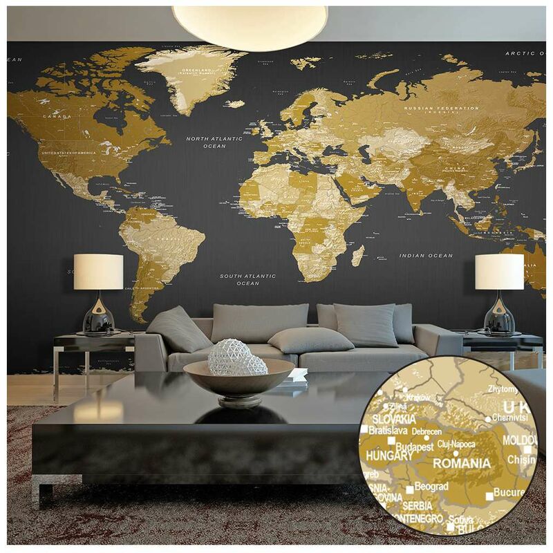 

Fotomural XXL - World Map: Modern Geography II Medidas 500X280