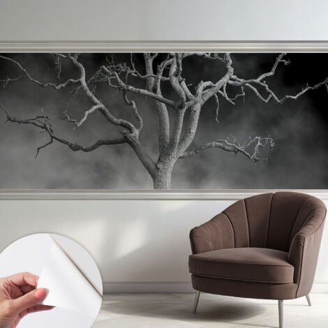 Fotomurale adesivo - Carta da parati adesiva - per la cucina camera da letto per la soggiorno - Albero nebbioso 250x104 cm