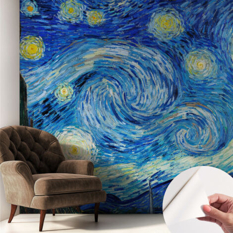 Fotomurale adesivo - Carta da parati adesiva - per la cucina camera da letto per la soggiorno - Cielo notturno 250x250 cm