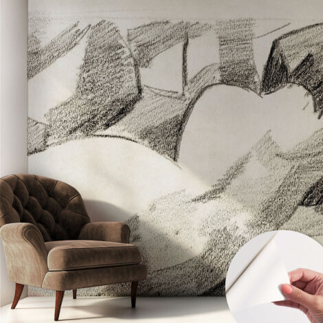 Fotomurale adesivo - Carta da parati adesiva - per la cucina camera da letto per la soggiorno - Figura sdraiata 250x250 cm