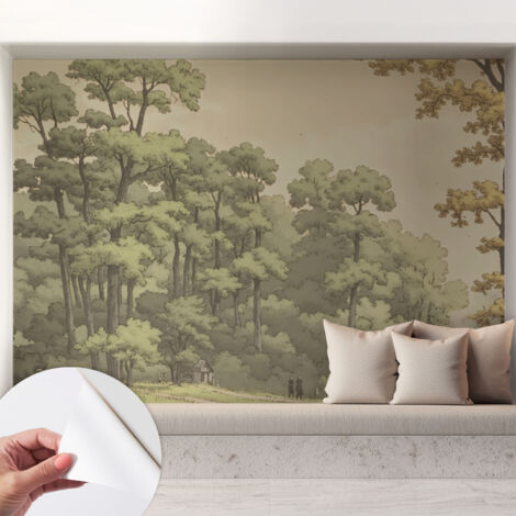 Fotomurale adesivo - Carta da parati adesiva - per la cucina camera da letto per la soggiorno - Idillio boschivo 208x146 cm