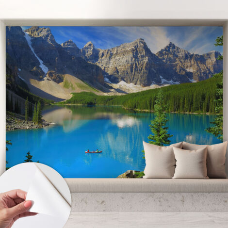 Fotomurale adesivo - Carta da parati adesiva - per la cucina camera da letto per la soggiorno - Lago di montagna 208x146 cm