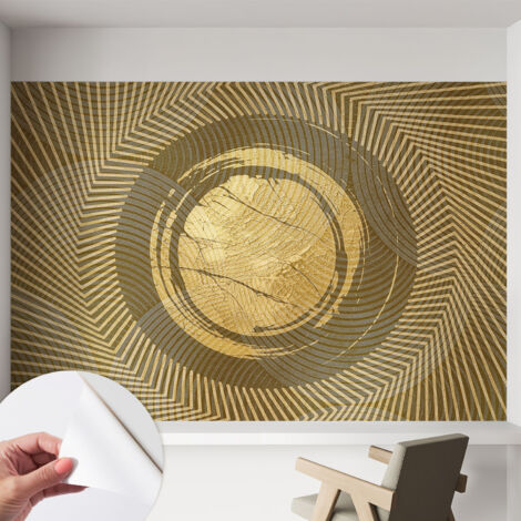 Fotomurale adesivo - Carta da parati adesiva - per la cucina camera da letto per la soggiorno - Linee radiali 152x104 cm
