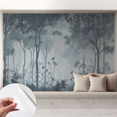 Fotomurale adesivo - Carta da parati adesiva - per la cucina camera da letto per la soggiorno - Misticismo della foresta 208x146 cm