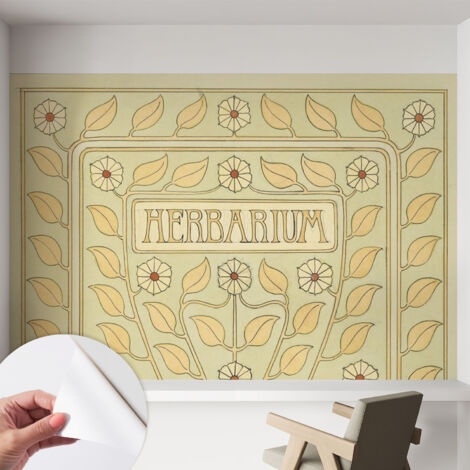 Fotomurale adesivo - Carta da parati adesiva - per la cucina camera da letto per la soggiorno - Ornamento vegetale 152x104 cm