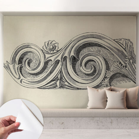 Fotomurale adesivo - Carta da parati adesiva - per la cucina camera da letto per la soggiorno - Ornamento vegetale 208x146 cm