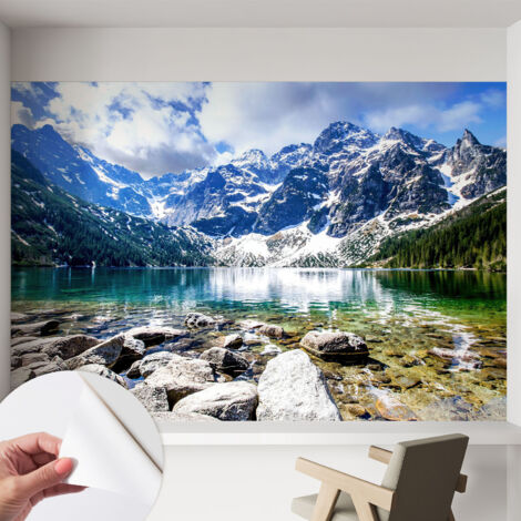 Fotomurale adesivo - Carta da parati adesiva - per la cucina camera da letto per la soggiorno - Paesaggio montano 152x104 cm