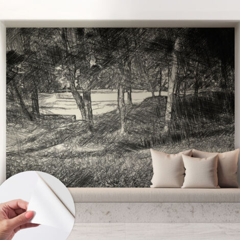 Fotomurale adesivo - Carta da parati adesiva - per la cucina camera da letto per la soggiorno - Paesaggio sereno 208x146 cm