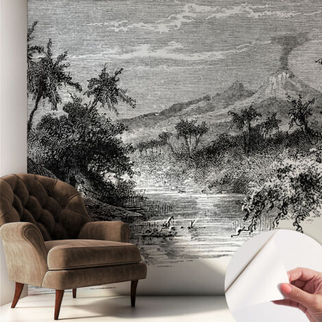 Fotomurale adesivo - Carta da parati adesiva - per la cucina camera da letto per la soggiorno - Panorama esotico 250x250 cm