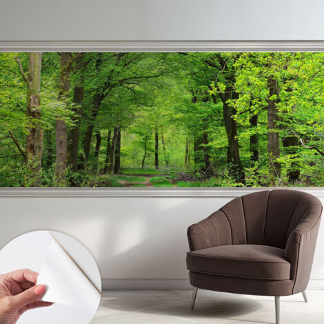 Fotomurale adesivo - Carta da parati adesiva - per la cucina camera da letto per la soggiorno - Sentiero nel bosco 250x104 cm