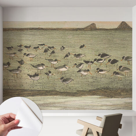 Fotomurale adesivo - Carta da parati adesiva - per la cucina camera da letto per la soggiorno - Tranquillità degli uccelli 152x104 cm