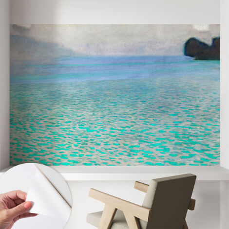 Fotomurale adesivo - murale da parete - Carta da parati autoadesiva - design parete moderno - Acqua turchese 104x70 cm