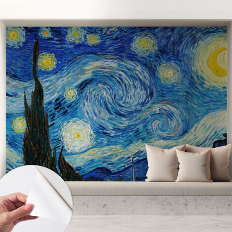 Fotomurale adesivo - murale da parete - Carta da parati autoadesiva - design parete moderno - Cielo notturno 208x146 cm