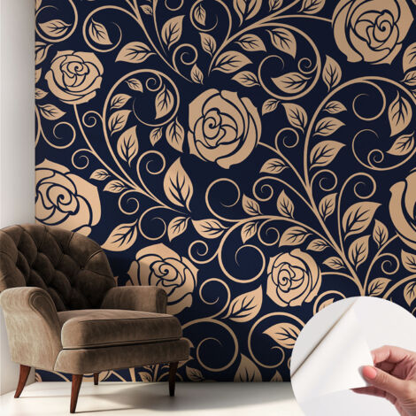 Fotomurale adesivo - murale da parete - Carta da parati autoadesiva - design parete moderno - Fiori romantici 250x250 cm
