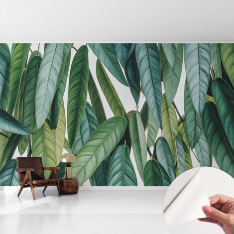 Fotomurale adesivo - murale da parete - Carta da parati autoadesiva - design parete moderno - Foglie naturali 416x254 cm