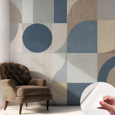 Fotomurale adesivo - murale da parete - Carta da parati autoadesiva - design parete moderno - Mosaico geometrico 250x250 cm