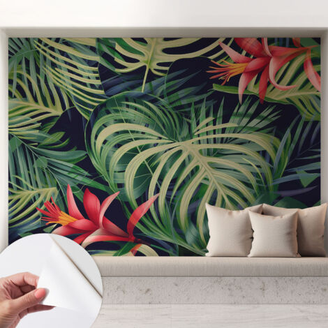 Fotomurale adesivo - murale da parete - Carta da parati autoadesiva - design parete moderno - Piante esotiche 208x146 cm