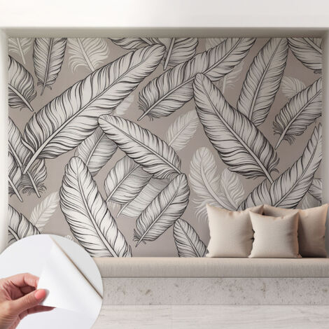 Fotomurale adesivo - murale da parete - Carta da parati autoadesiva - design parete moderno - Piume delicate 208x146 cm