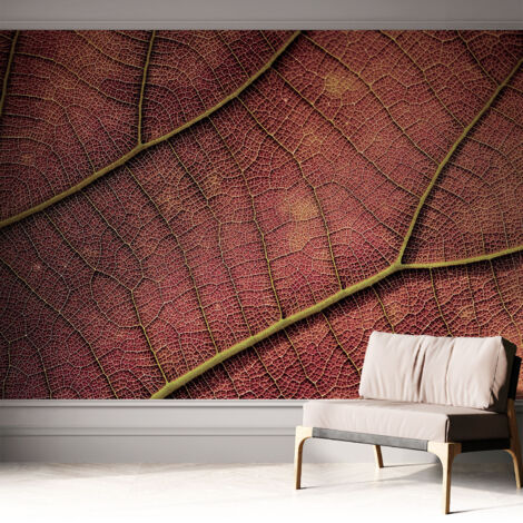 Fotomurale adesivo - murale da parete - Carta da parati autoadesiva - design parete moderno - Texture fogliata 312x219 cm