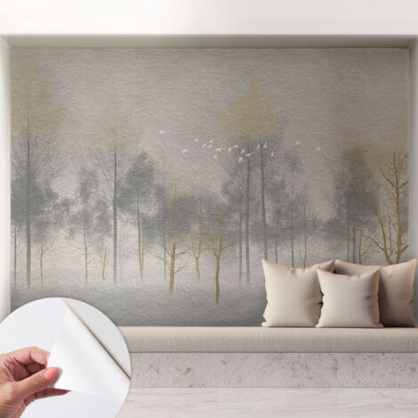 Fotomurale adesivo - parete decorativa - decorazione casa - stile moderno parete - Armonia boschiva 208x146 cm