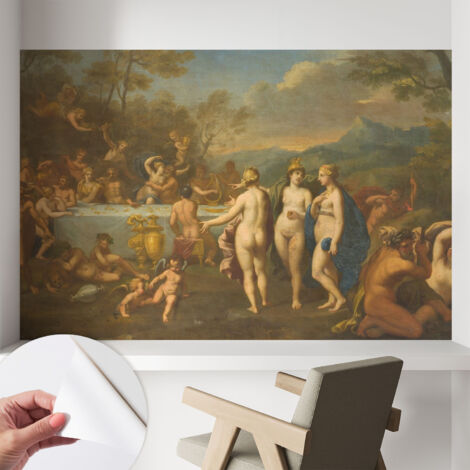 Fotomurale adesivo - parete decorativa - decorazione casa - stile moderno parete - Banchetto antico 104x70 cm
