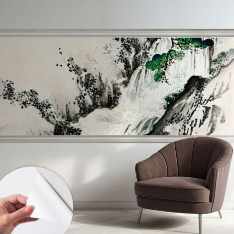 Fotomurale adesivo - parete decorativa - decorazione casa - stile moderno parete - Cascata naturale 250x104 cm