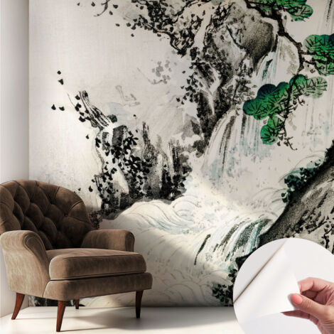Fotomurale adesivo - parete decorativa - decorazione casa - stile moderno parete - Cascata naturale 250x250 cm