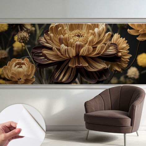 Fotomurale adesivo - parete decorativa - decorazione casa - stile moderno parete - Eleganza floreale 250x104 cm
