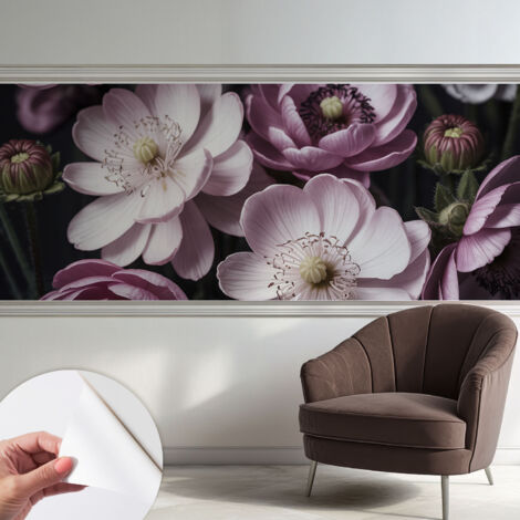 Fotomurale adesivo - parete decorativa - decorazione casa - stile moderno parete - Eleganza floreale 250x104 cm