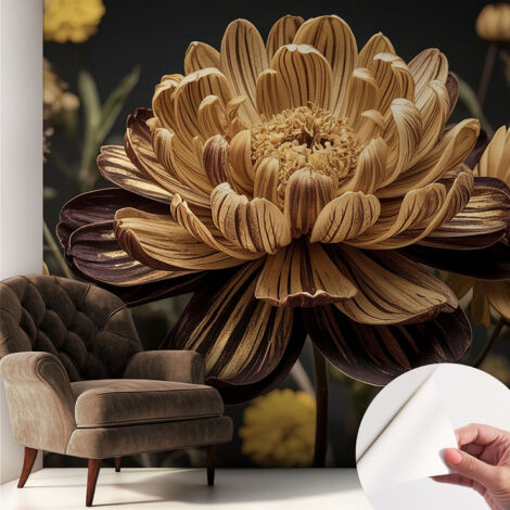 Fotomurale adesivo - parete decorativa - decorazione casa - stile moderno parete - Eleganza floreale 250x250 cm