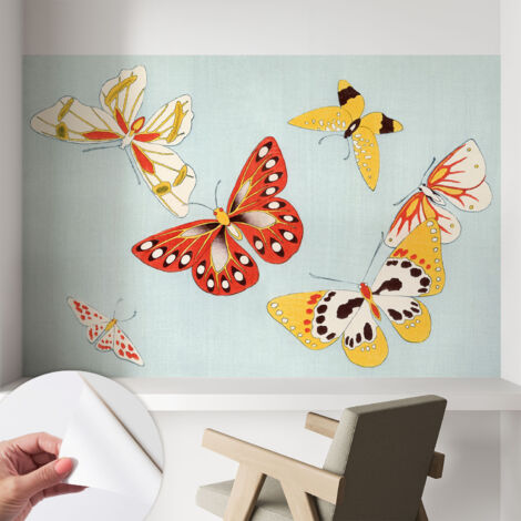 Fotomurale adesivo - parete decorativa - decorazione casa - stile moderno parete - Farfalle artistiche 104x70 cm