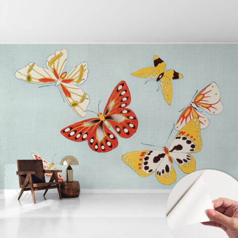 Fotomurale adesivo - parete decorativa - decorazione casa - stile moderno parete - Farfalle artistiche 416x254 cm