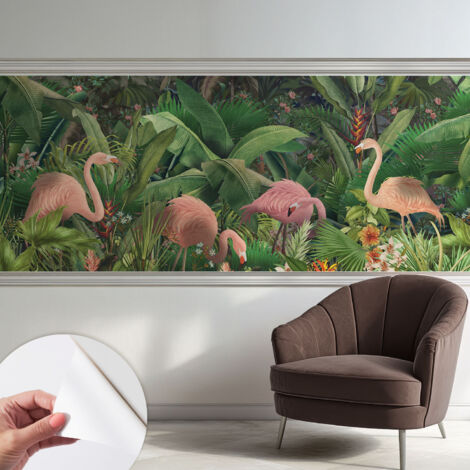 Fotomurale adesivo - parete decorativa - decorazione casa - stile moderno parete - Fenicotteri rosa 250x104 cm