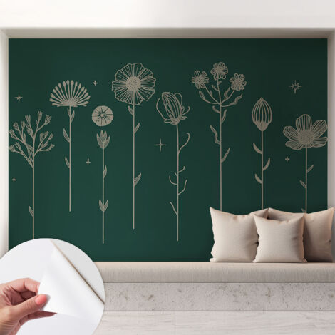 Fotomurale adesivo - parete decorativa - decorazione casa - stile moderno parete - Fiori delicati 208x146 cm