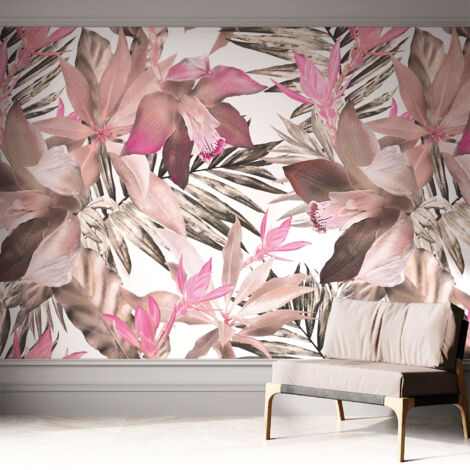 Fotomurale adesivo - parete decorativa - decorazione casa - stile moderno parete - Fiori esotici 312x219 cm