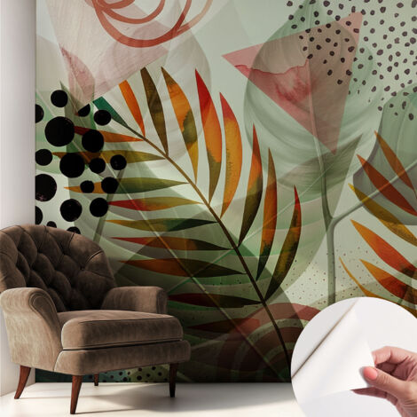 Fotomurale adesivo - parete decorativa - decorazione casa - stile moderno parete - Foglie astratte 250x250 cm