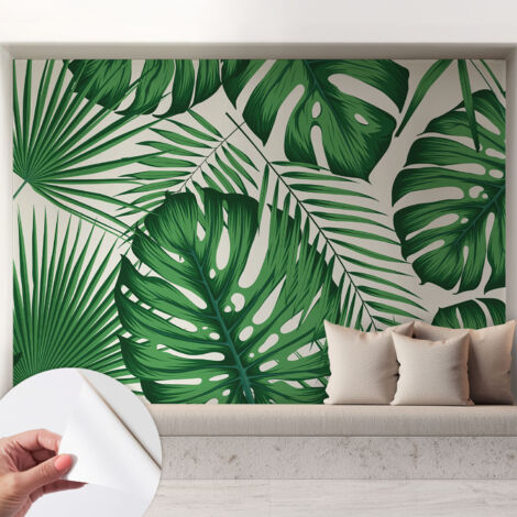 Fotomurale adesivo - parete decorativa - decorazione casa - stile moderno parete - Foglie tropicali 208x146 cm
