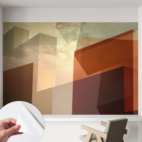 Fotomurale adesivo - parete decorativa - decorazione casa - stile moderno parete - Forme astratte 152x104 cm