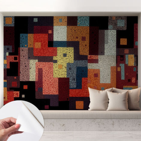 Fotomurale adesivo - parete decorativa - decorazione casa - stile moderno parete - Forme colorate 208x146 cm