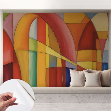 Fotomurale adesivo - parete decorativa - decorazione casa - stile moderno parete - Forme energiche 208x146 cm