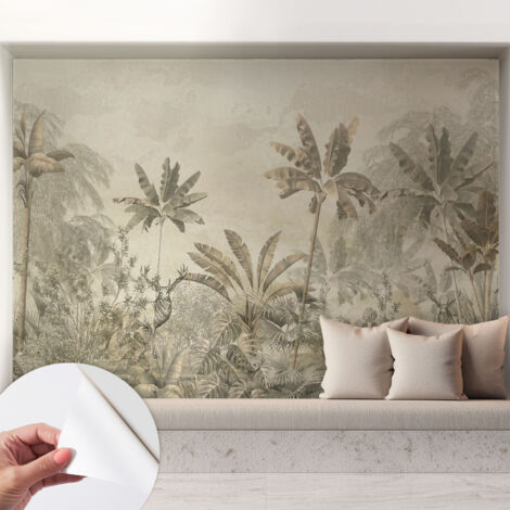 Fotomurale adesivo - parete decorativa - decorazione casa - stile moderno parete - Giungla tropicale 208x146 cm