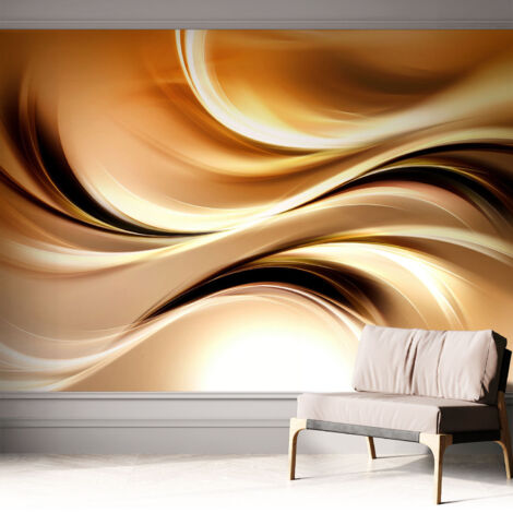 Fotomurale adesivo - parete decorativa - decorazione casa - stile moderno parete - Linee fluide 312x219 cm