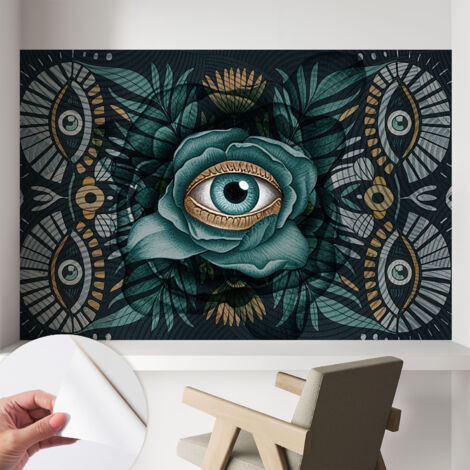 Fotomurale adesivo - parete decorativa - decorazione casa - stile moderno parete - Occhio floreale 104x70 cm
